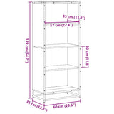 Bookcase Sonoma Oak 60x35x139 cm Engineered Wood 3300841