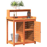 Potting Table with Shelves Brown 82.5x50x109.5 cm Solid Wood Pine 844636