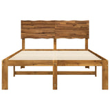 Double Bed Frame with Headboard ROSTOCK Natural 135 x 190 cm 3405408