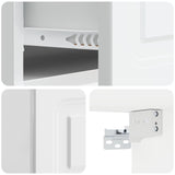 Wall-Mounted Bedside Cabinet with Drawer 2 pcs High Gloss White 899304