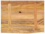 Table Top 60x60x3.8 cm Live Edge Solid Wood Rough Mango 370402