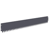 Lawn Edging 20 pcs 103 x 15 cm Steel Anthracite 8008455