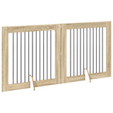 Dog Gate with Stands 2 pcs Sonoma Oak 100 x 100 cm 892026