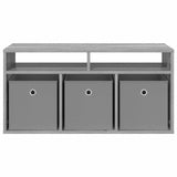 Lowboard with Drawer Grey Sonoma 87 x 27.5 x 43 cm 8000585