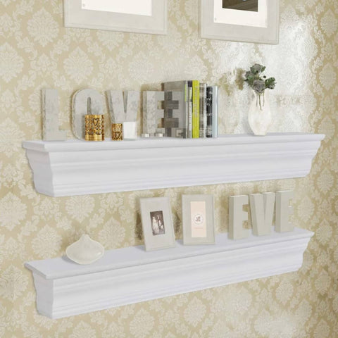 Wall Shelves Aaliyah 2 pcs White 242439