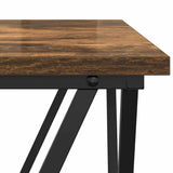 Coffee Table 3 pcs Smoked Oak Engineered Wood and Steel 868281