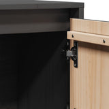 Highboard Grey 74x35x117 cm Solid Wood Pine 814366