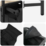 Laundry Basket 2 Compartments with Shelves Sonoma Oak 859086