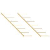 Wall-mounted Wine Rack for 7 Bottles 2 pcs Gold Metal 340899