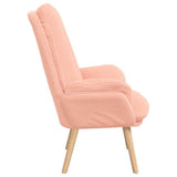 Armchair Pink 69 x 74 x 93 cm Sherpa Fabric 42001846