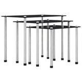 Nesting Tables 3 pcs Black Tempered Glass 249527