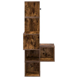 Wall Corner Shelf Smoked Oak 48 x 48 x 120 cm Engineered Wood 8012232