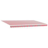 Retractable Awning Manual Red and White 500 x 350 cm 3331493