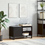 Record Cabinet Black 85x38x48 cm Engineered Wood 831709
