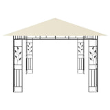 ZNTS Gazebo with Mosquito Net&LED String Lights 4x3x2.73 m Cream 3070315