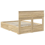 Bed Frame with Drawer Sonoma Oak 140 x 190 cm Engineered Wood 3409981