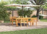 Garden Dining Set 5 pcs Brown Solid Acacia Wood 3375665