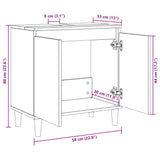 Sink Cabinet Sonoma Oak 58x33x60 cm Engineered Wood 847407
