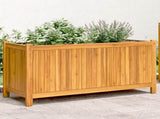 Garden Planter with Liner 99.5x38x50 cm Solid Wood Acacia 366441