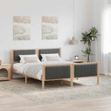 Bed frame Brown and dark grey 160 x 200 cm Solid pine wood 3394309