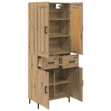 Highboard with Drawer 2 pcs Artisan Oak Engineered Wood 3415975