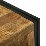 Storage Box Brown and Black 80 x 50 x 50 cm Rough Mango Wood 4016745