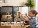 Hamster Cage Steel Chewproof with Openable Top, Deep Burrow for Dwarf Syrian Hamster, Gerbil, Rats, T3398P617034