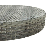 5 Piece Garden Bar Set with Cushions Poly Rattan Grey 3095448