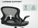 Draughtsman Chair with Flip-up Armrests, Mesh Standing Desk Chair with Lumbar Support and Adjustable T3398P377457
