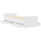 Bed Frame without Mattress White 90x190 cm Single 3203810