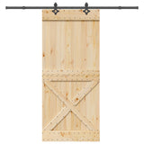 Sliding Door NARVIK Natural and Black 3445382