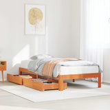 Bed Frame with Drawers without Mattress Wax Brown 90x190 cm Single 3301959