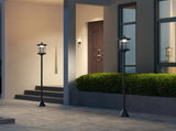 Set of Two 1.8m Traditional Style Solar Lamp Posts - Black T3398P317838