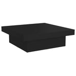 ZNTS Coffee Table Black 90x90x28 cm Engineered Wood 806913