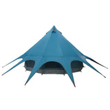 Teepee Tent 3-Person with Roof Blue and Grey 312 x 312 x 197 cm 42004009
