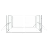 Outdoor Dog Kennel Silver 8x4x2 m Galvanised Steel 3190463