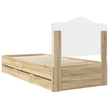 Bed Frame with Drawer Sonoma Oak 100 x 200 cm Engineer Wood 3413445