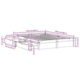 Bed Frame without Mattress 120x200 cm Solid Wood Pine 3301660