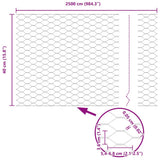 Welded Wire Fence 25 x 0.4 m Hot-Dip Galvanised Steel 3336984