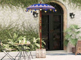 Parasol with Base Blue 95 x 95 x 260 cm Cotton and Wood 3356911
