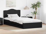 Bed Frame with Drawer Black 100 x 200 cm Engineer Wood 3413444