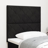ZNTS LED Headboard Diamond Blocks Design Black 100 cm Velvet 3338510