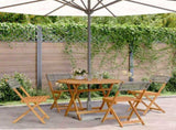 5 Piece Garden Dining Set Grey Poly Rattan and Solid Wood 3281767
