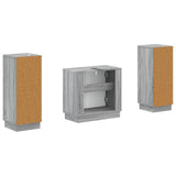 2 Piece Bathroom Cabinet Set HOORN Grey Sonoma Engineered Wood 3418041