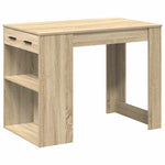 ZNTS Desk with Drawer and Shelf Sonoma Oak 102x62x77.5 cm Engineered Wood 858688