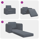 Folding Sofa Bed Dark Grey 98 x 71 x 83 cm Velvet 42030504