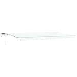 Retractable Awning with Manual White 600 x 300 cm Fabric 3331646