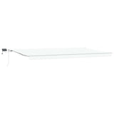Retractable Awning with Manual White 600 x 300 cm Fabric 3331646
