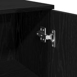 Bathroom Cabinet Black Oak 30 x 30 x 190 cm Engineered Wood 862883