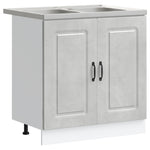 Kitchen Cabinet with Door Kalmar 2 pcs Grey 80 x 46 x 81.5 cm 3315005